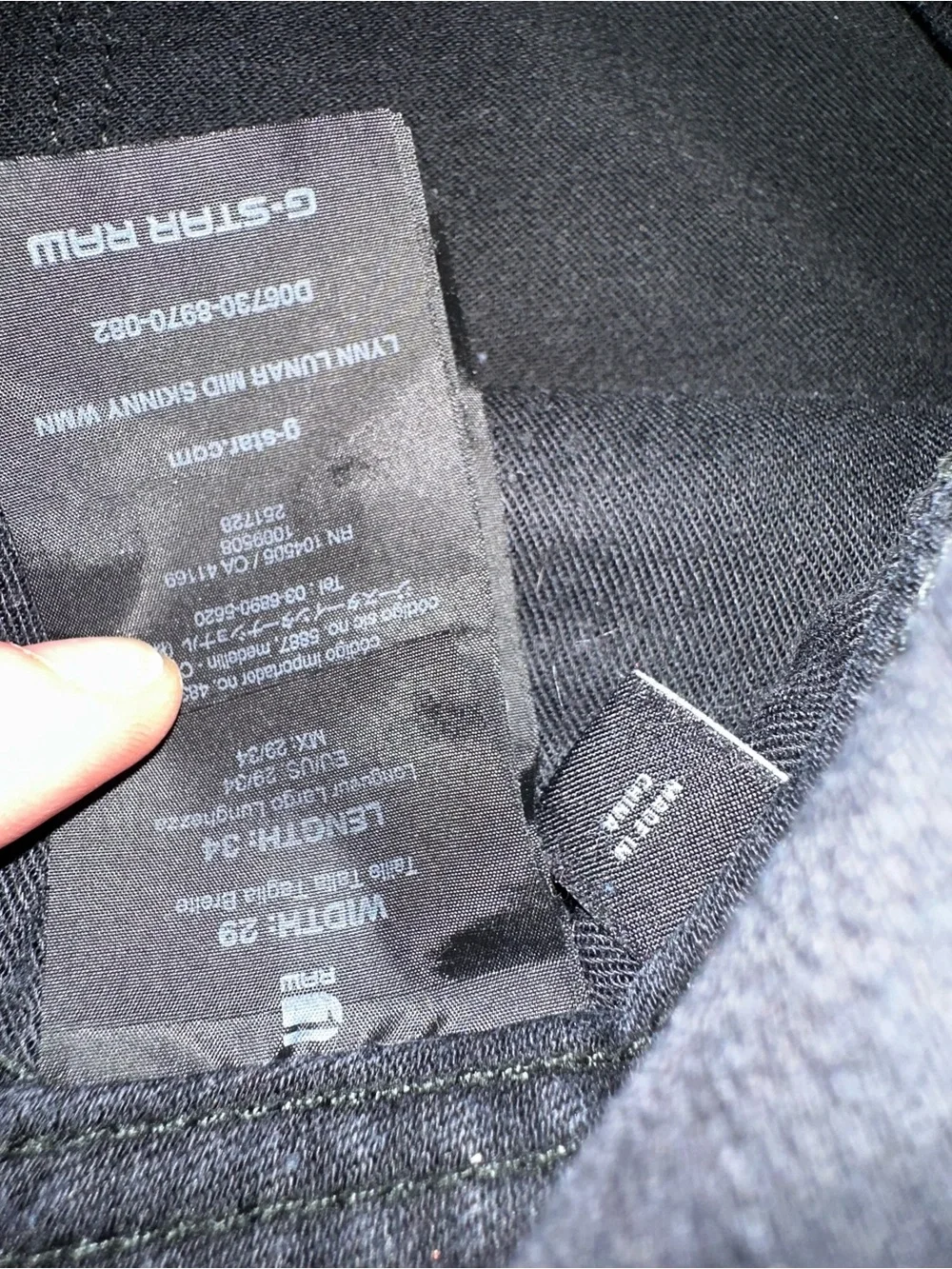 G-Star Black Skinny Jeans with Ankle Zip